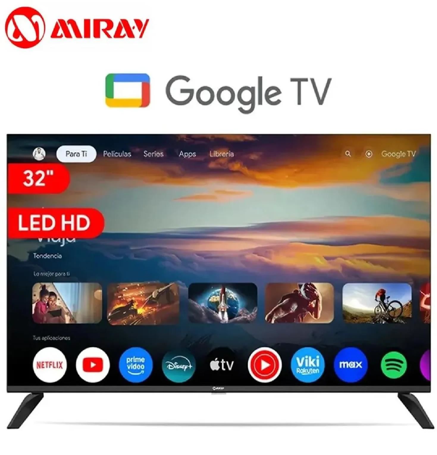 Televisor Miray Google TV LED FHD 32" MS32-E2000GBT - Negro