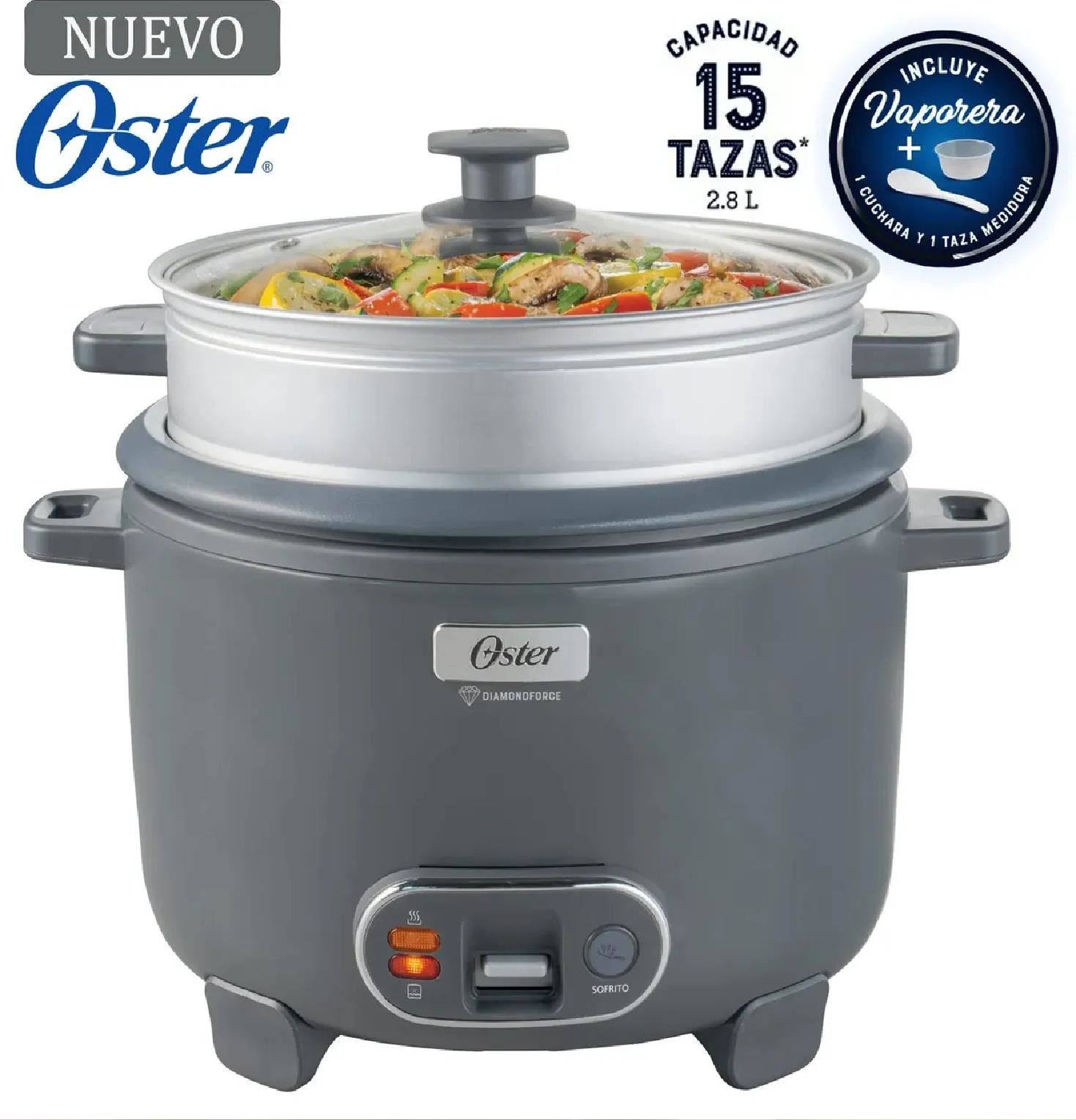 Olla Arrocera Oster CKSTRC15DFSKE 3 en 1 con función Sofrito - Gris
