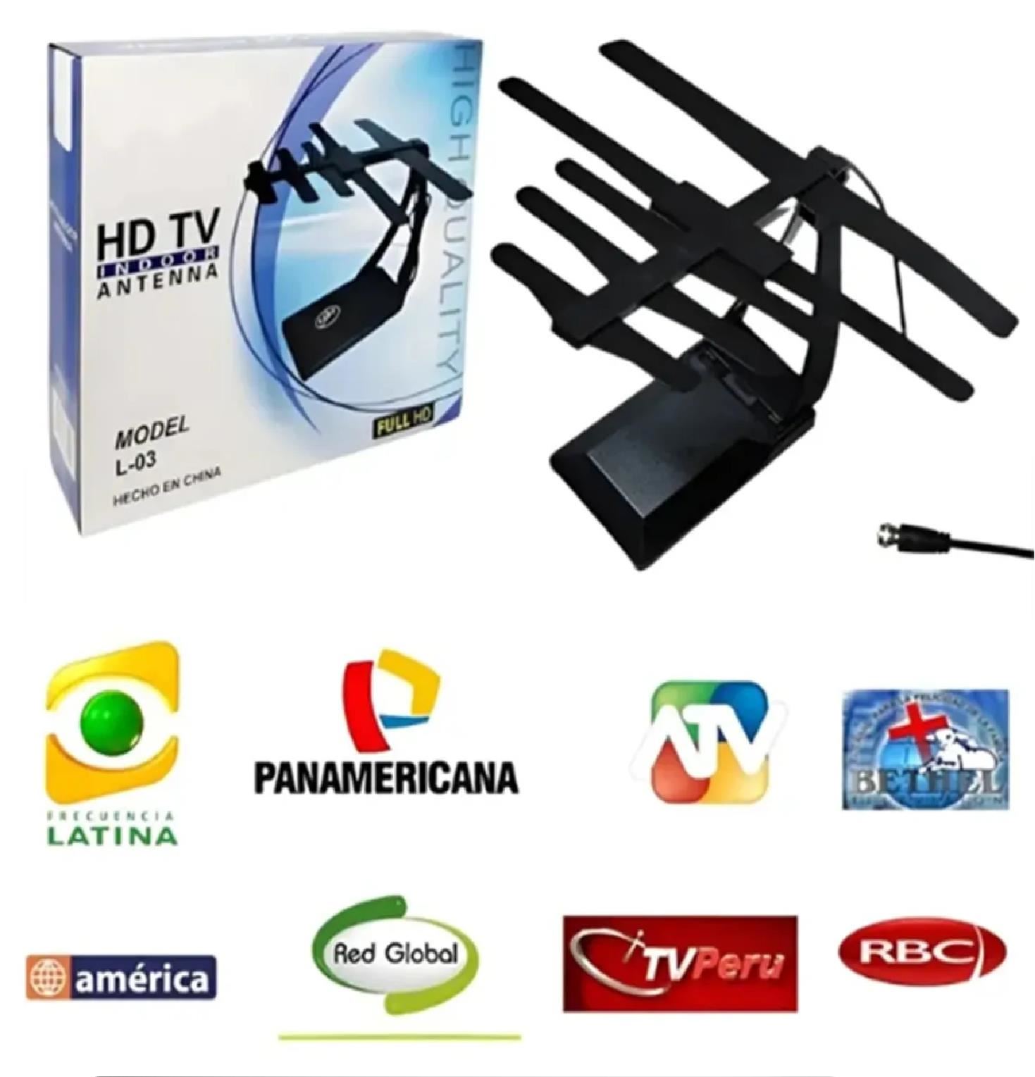 ANTENA DIGITAL PARA TV HL-102 ANALOGICO FULL HD INTERIORES Y EXTERIORES