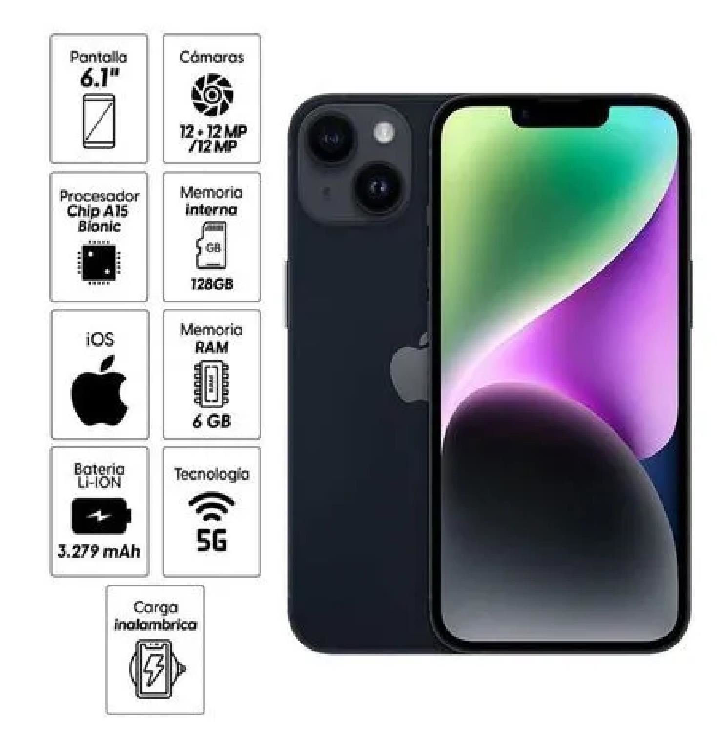 CELULAR APPLE IPHONE 14 128GB – NEGRO