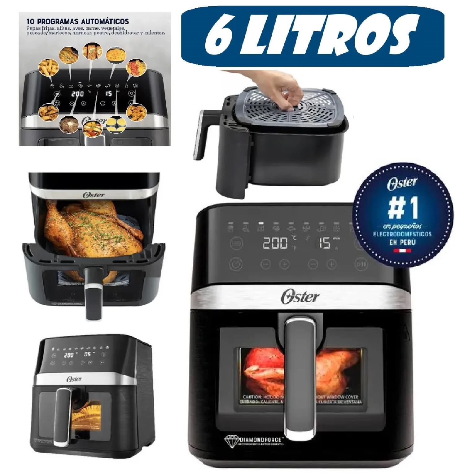 Freidora de Aire Digital Oster DiamondForce® de 6 Litros CKSTAF60WDDF