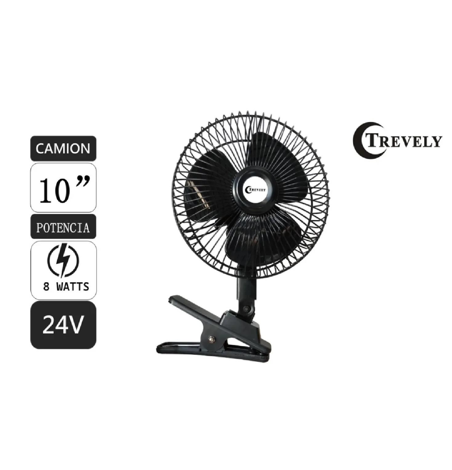 Ventilador para Camión 10" 24V TREVELY CT-1024 - Negro