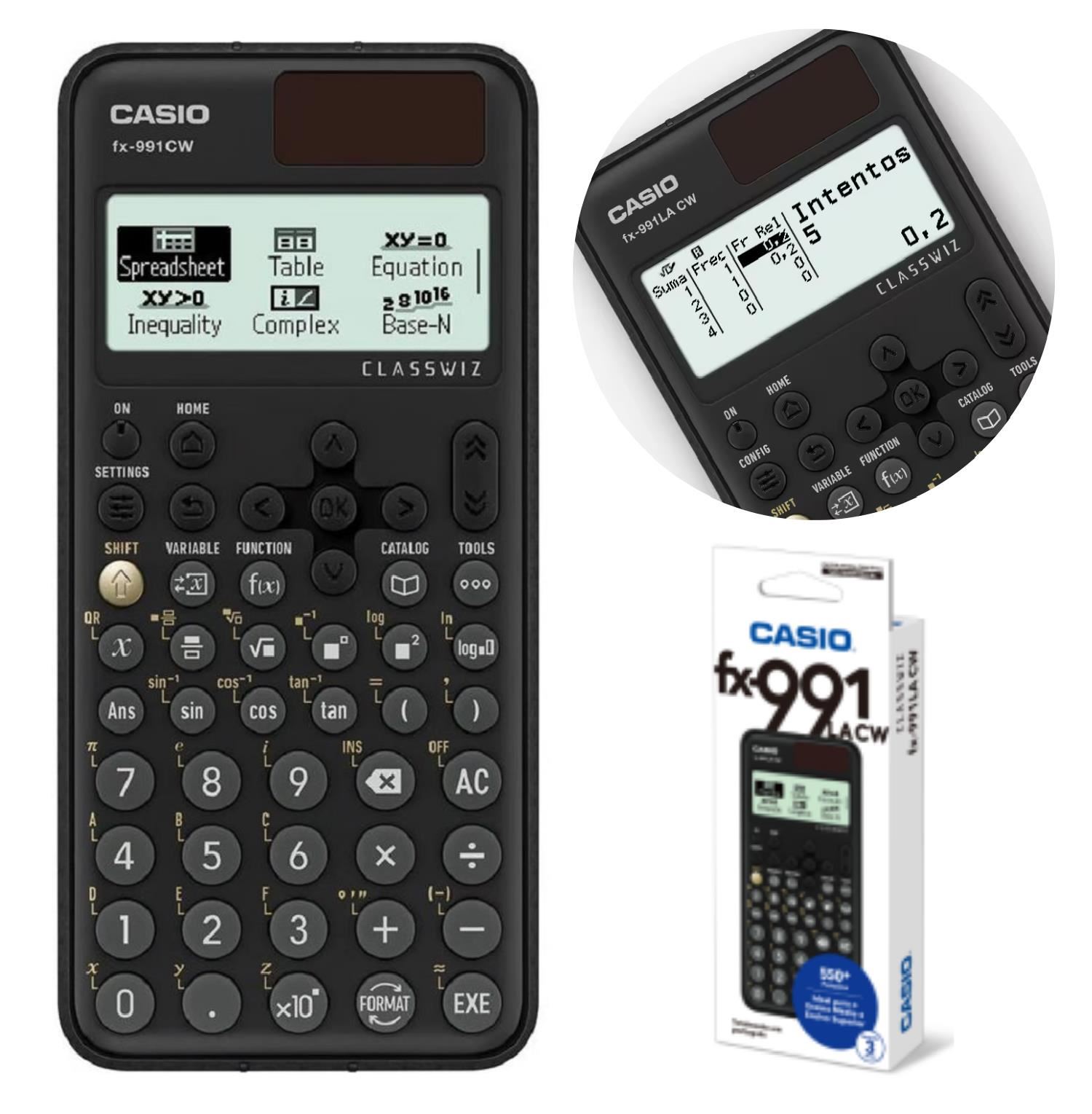 Calculadora Científica Profesional Casio FX-570LA CW – Negro