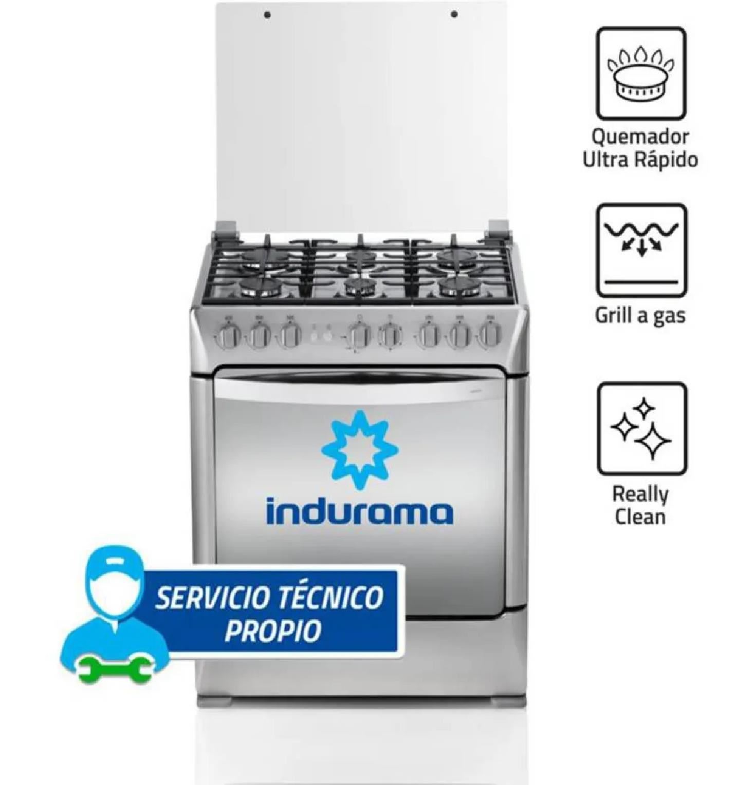 Cocina Indurama Galicia Zafiro 6 Quemadores - Croma