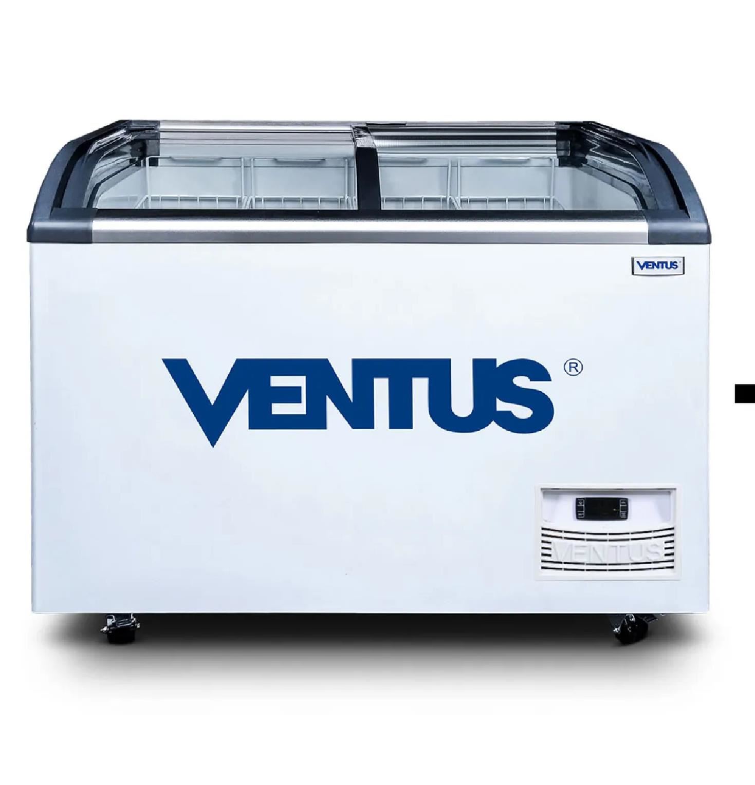 Congeladora Ventus CTV-320Q PRO 320L con Dual Tapa de Vidrio Curvo - Blanco