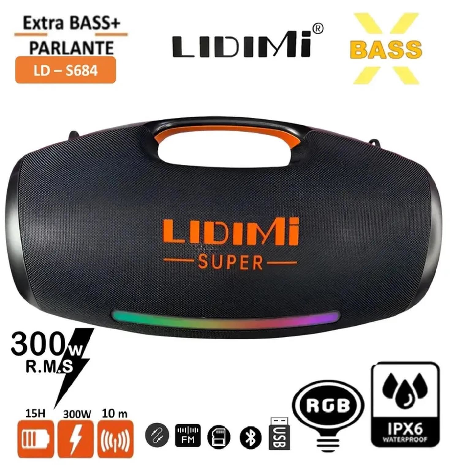 Parlante Bluetooth Lidimi Super LD-S684 X-Bass 300W