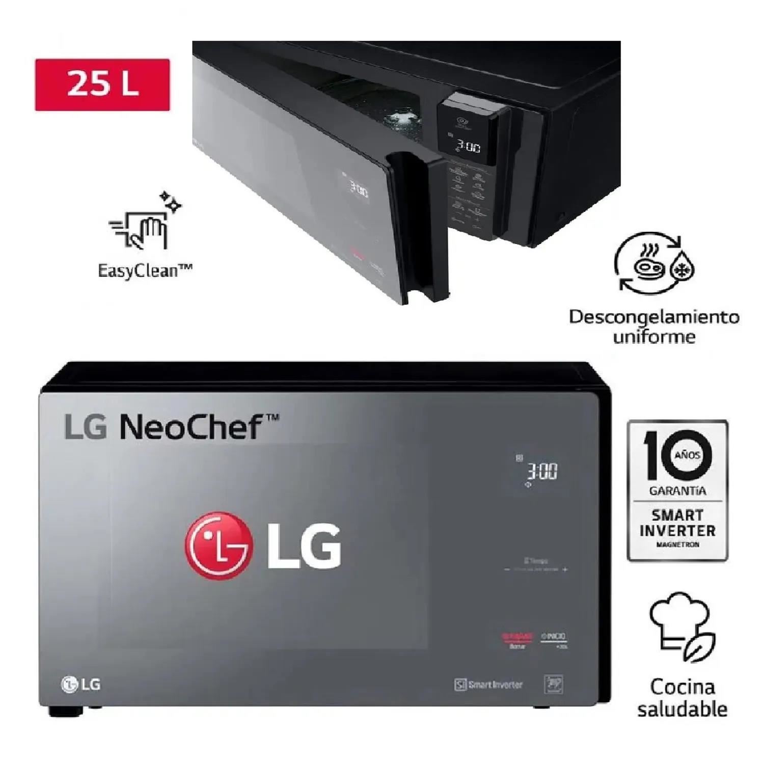 Horno Microondas Espejado LG NeoChef 25L MS2596DIR – Silver