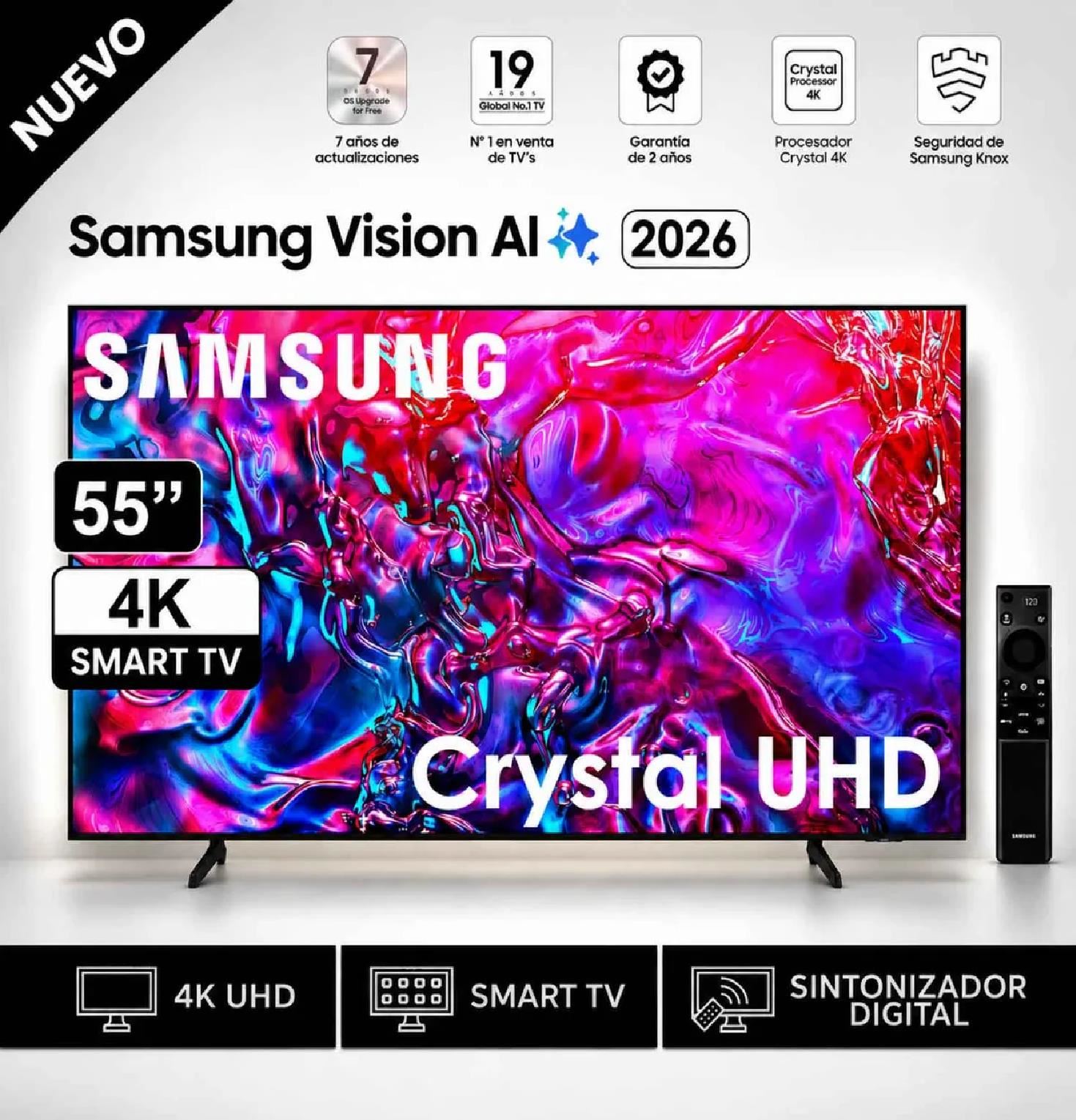 Televisor Samsung 55" UN55U8000HGXPE Smart TV Crystal UHD 4K (2026)