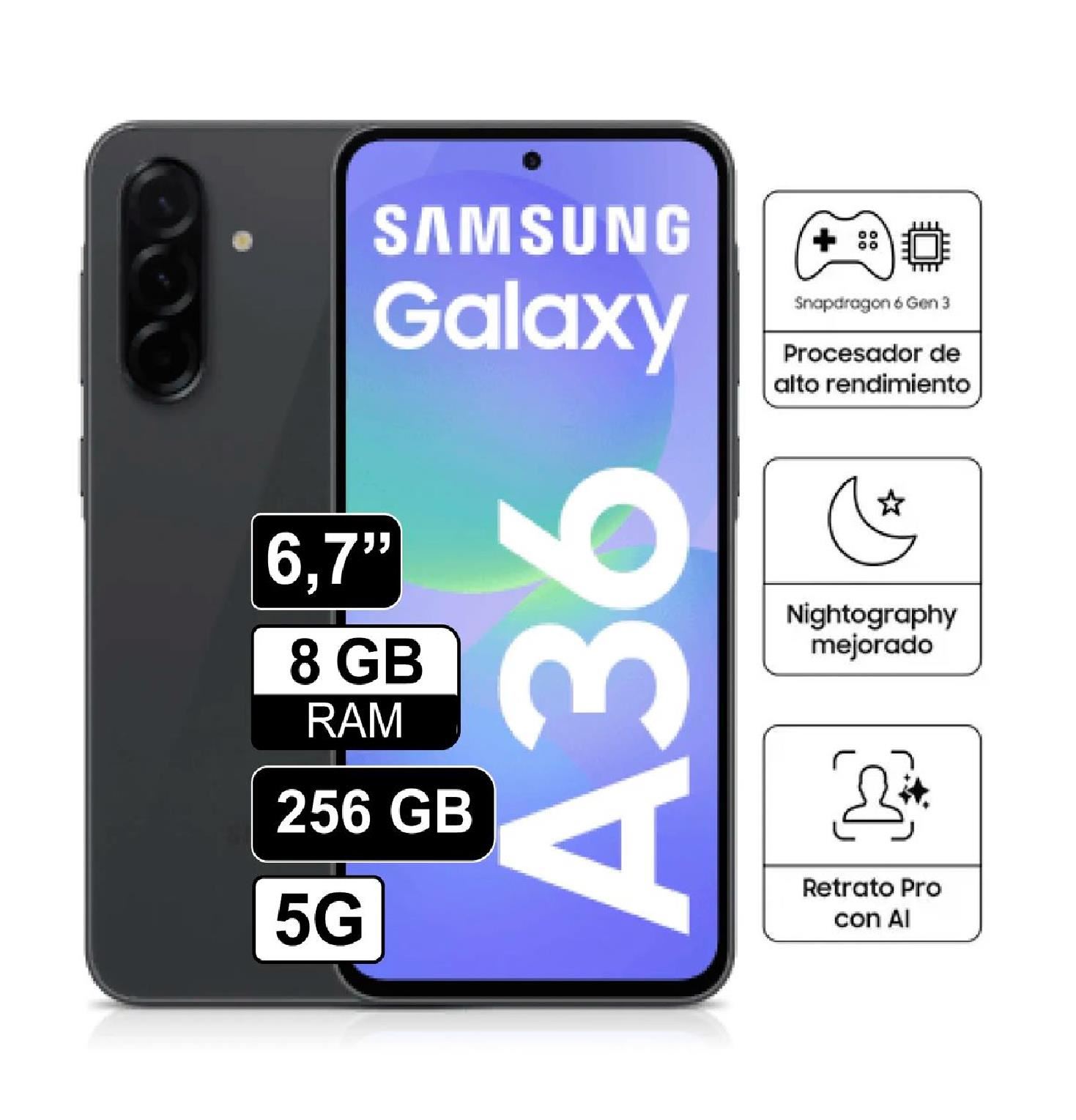 Celular Samsung Galaxy A36 5G 256GB 8GB RAM - Negro