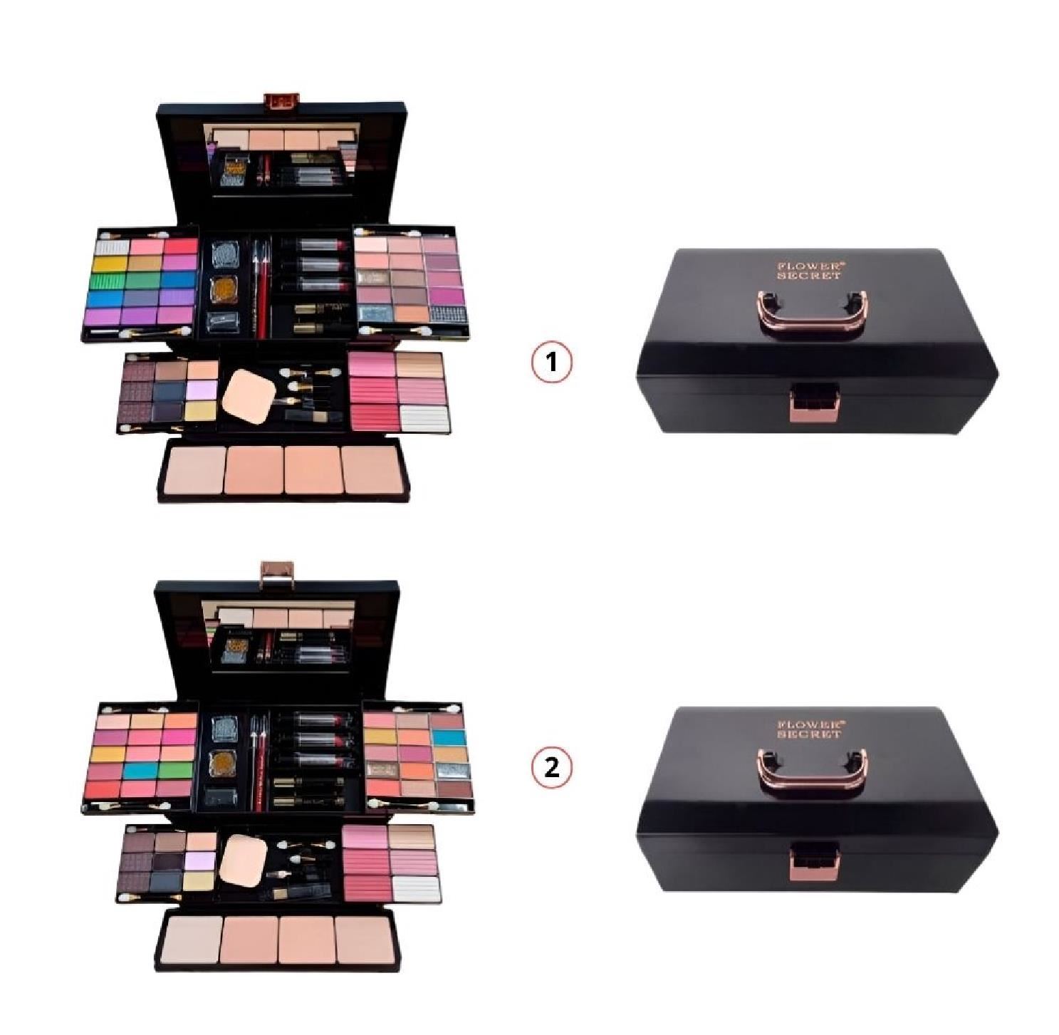 Set De Maquillaje Profesional Completo tipo Maletín cofre Flower Secret