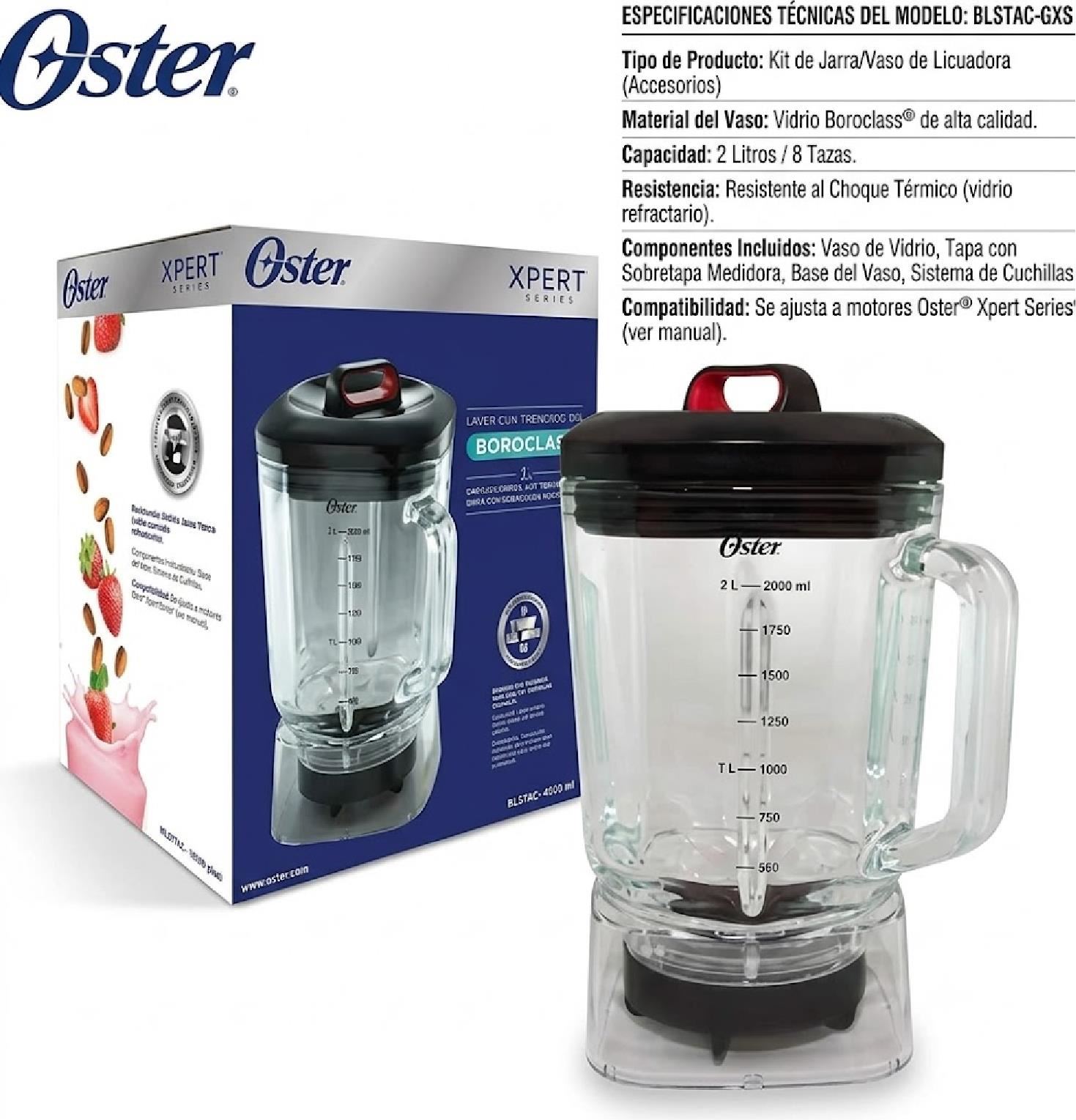 Vaso de Vidrio Oster Xpert Series 2 BLSTAC-GXS