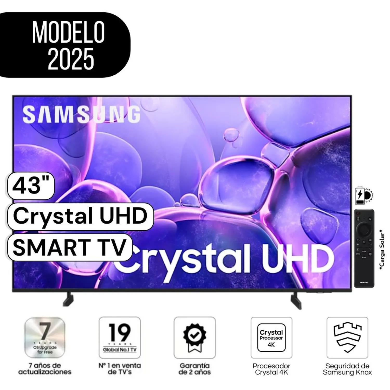 Televisor Samsung 43" Crystal UHD 4K Smart TV 43U8000F (Modelo 2025)