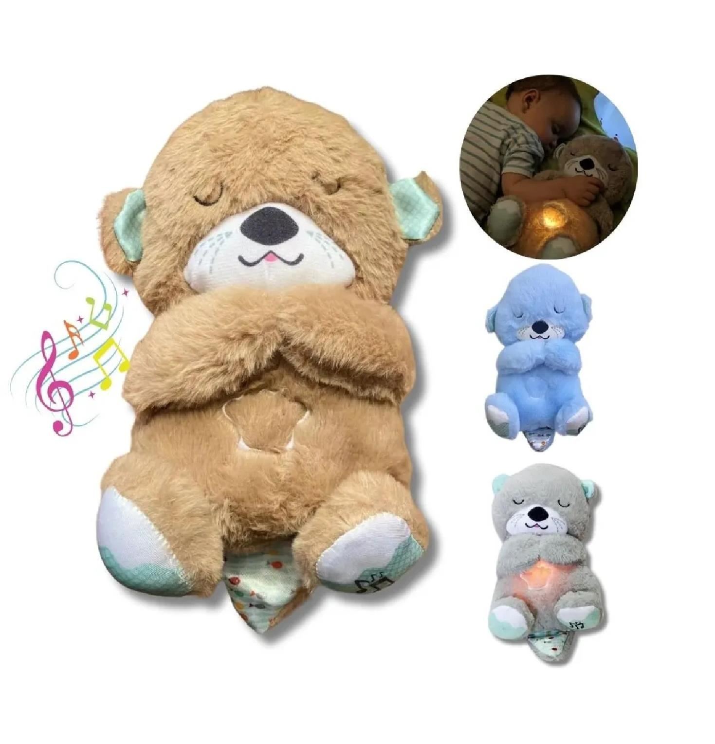Peluche Nutria Musical con Luz y Respiración Sensorial para Niña - Marrón