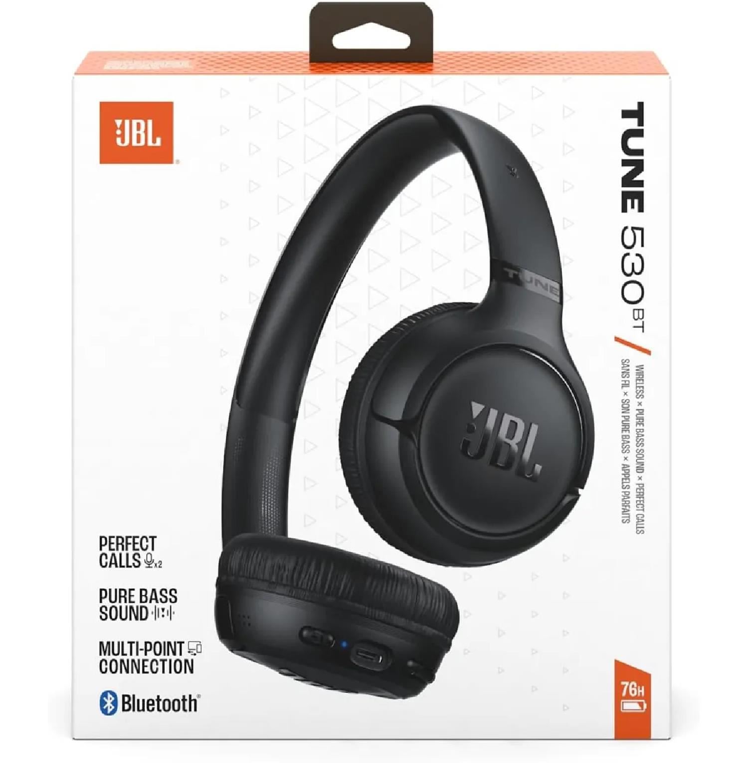 Audífonos Bluetooth JBL Tune 530BT con Diseño Plegable - Negro