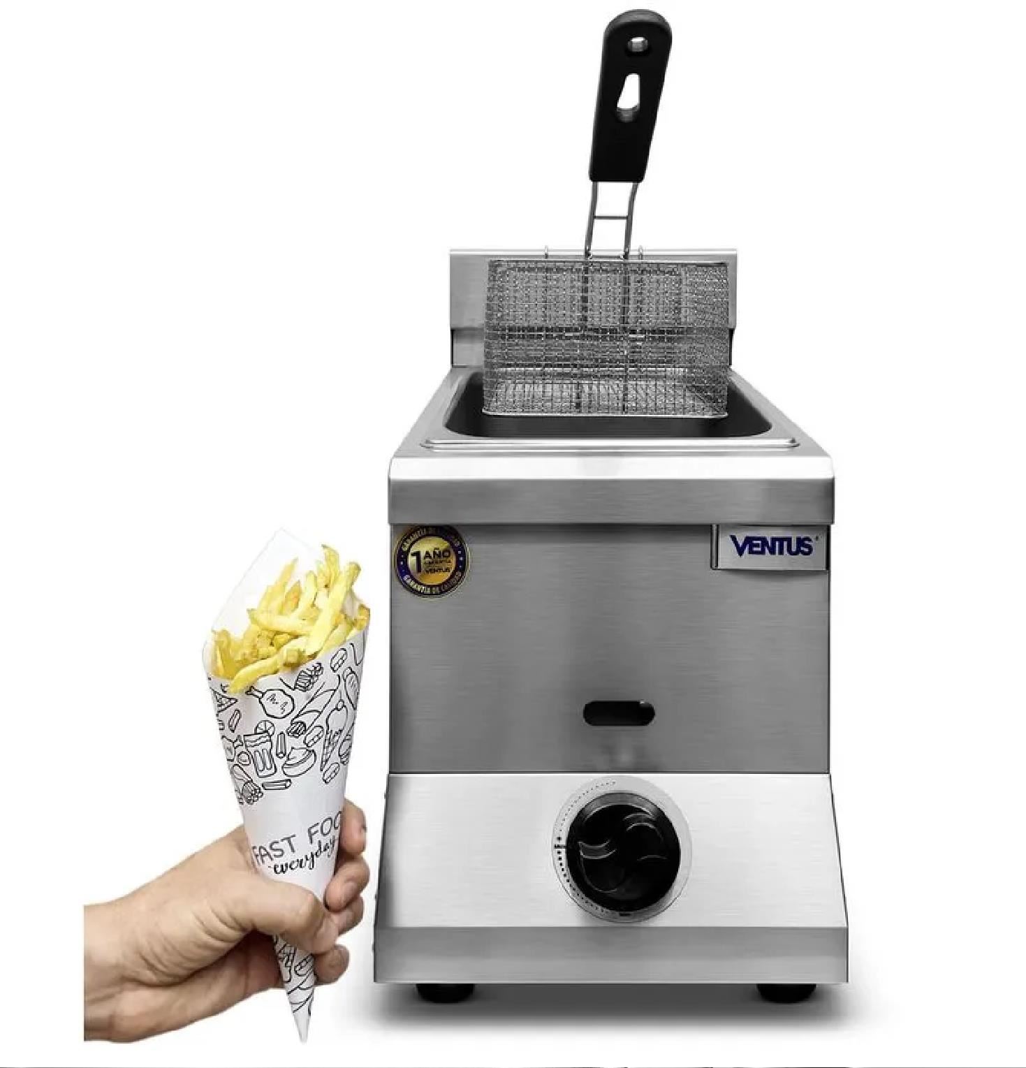 Ventus Freidora a Gas Sobremesa VFSG-071 8.5L - Inox