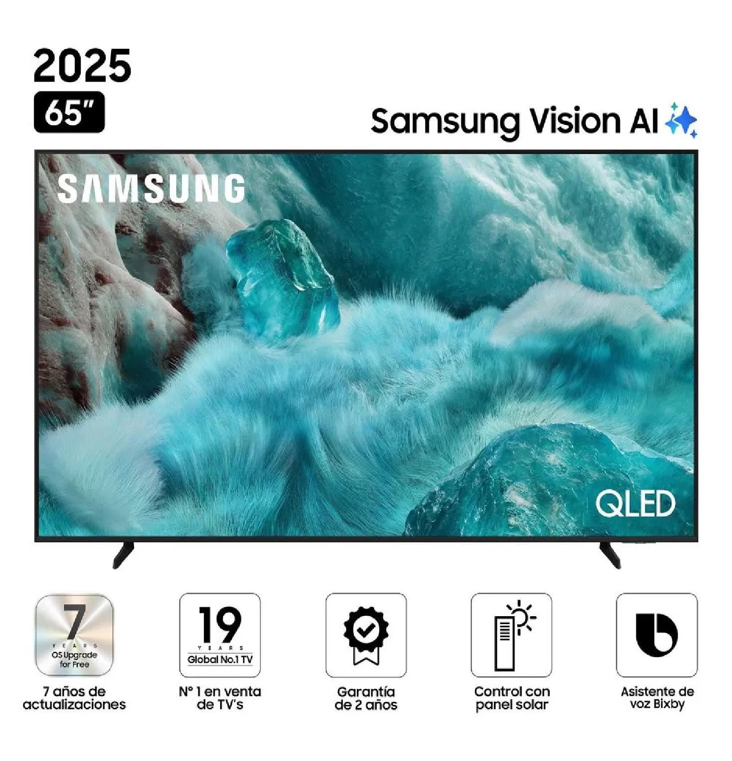 Televisor Samsung QLED 65” 4K Smart TV Visión AI QN65Q7FAAGXPE 2025