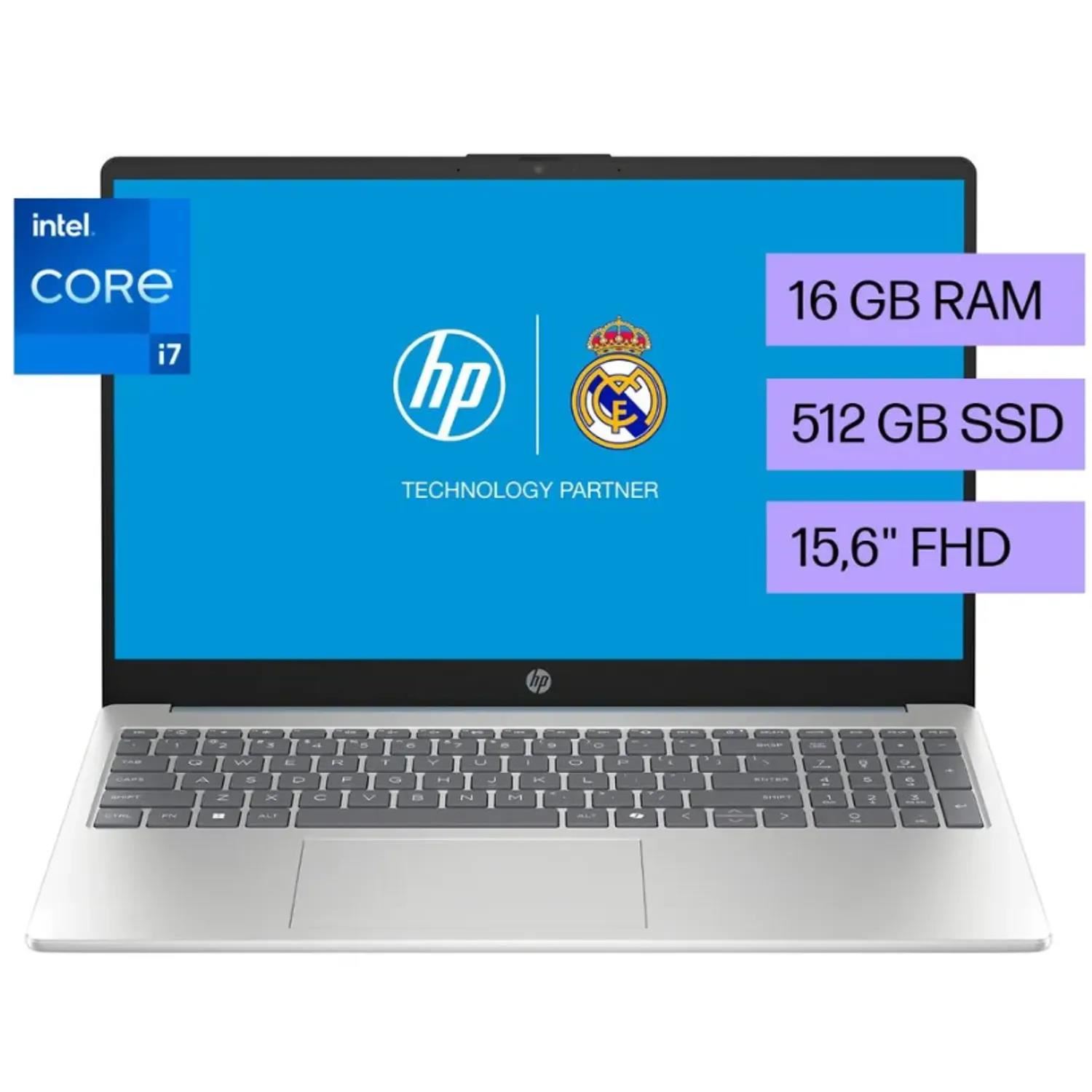 Laptop HP 15.6 HD Intel Ci7 15-fd0271la 16GB 512GB 13va Gen Windows 11 - Plateada