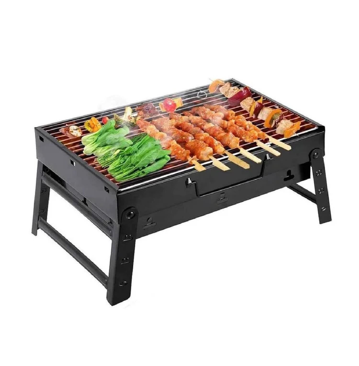 Mini Parrilla BBQ Portátil Plegable a Carbón de Mesa para Camping