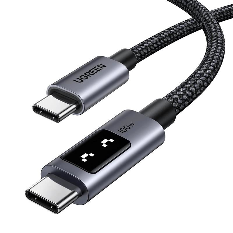 Cable Uggren UNO USB-C a USB-C PD Fast Charging 100W 1mt - NEGRO