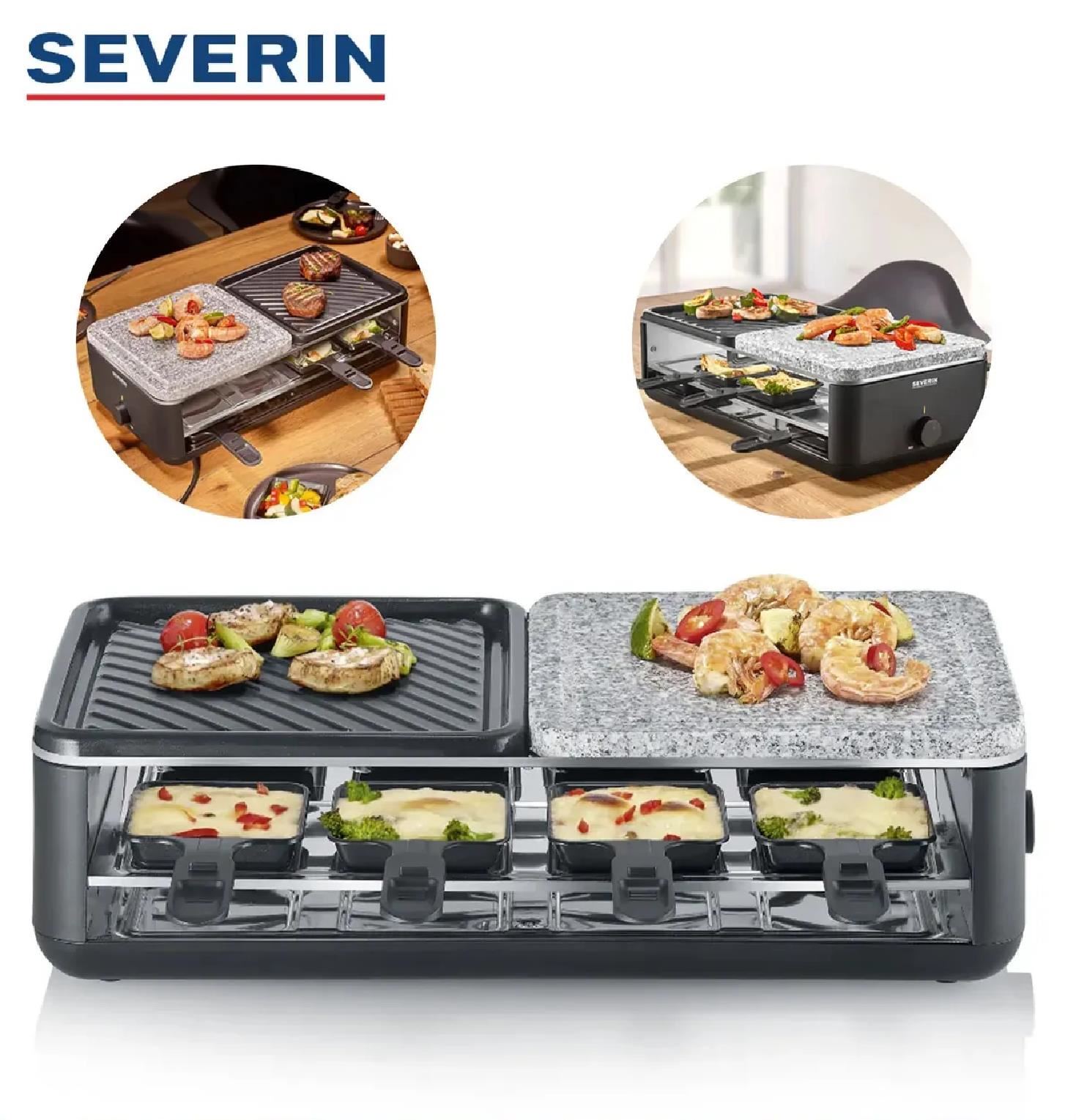 Parrilla Raclette SEVERIN RG 2366 con Piedra Natural y Placa Cerámica