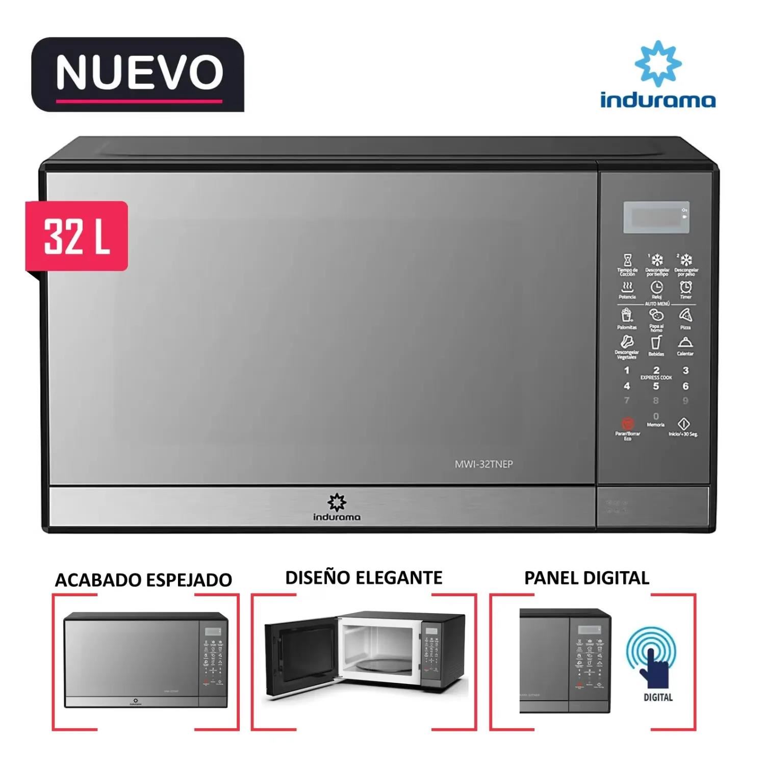 Horno Microondas INDURAMA 32L MWI-32TNEP - Negro