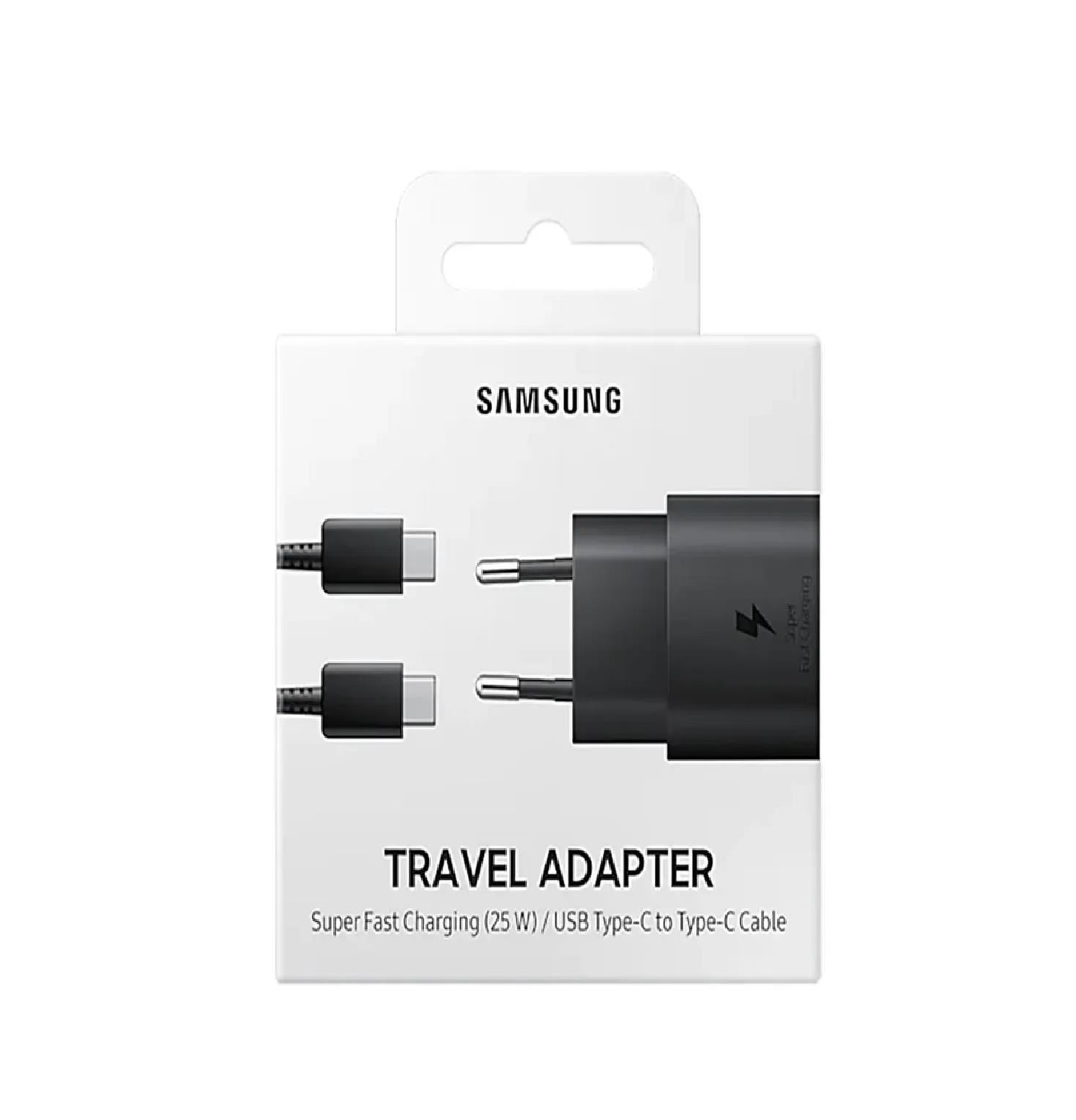 Cargador Samsung 25W USB-C Carga Súper Rápida - Negro