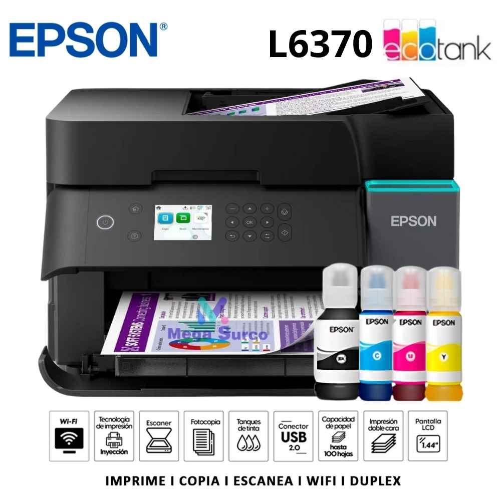 IMPRESORA L6370 EPSON MULTIFUNCIONAL ETHERNET WIFI/ DUPLEX/ ADF