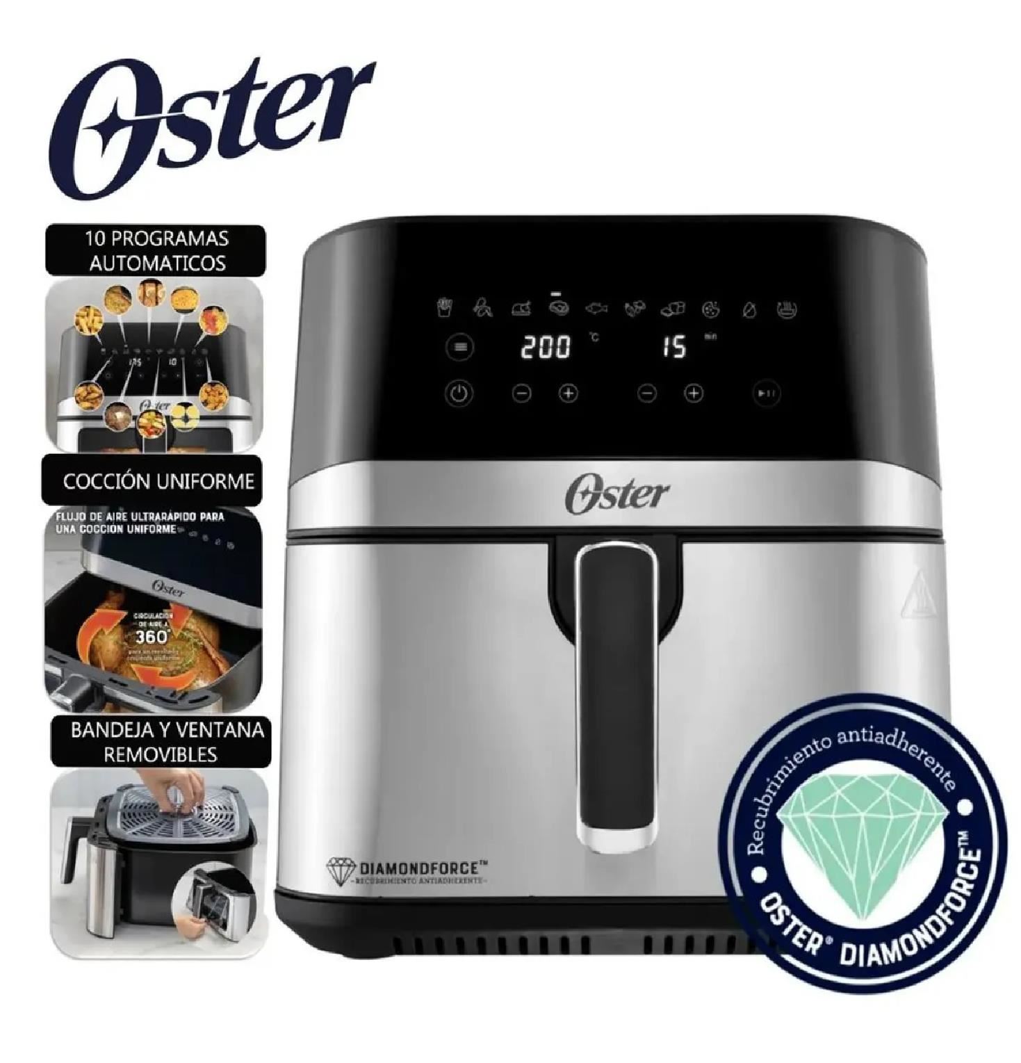 Freidora de Aire Digital Oster 7.5 Litros CKSTAF75DSSDF - Negro