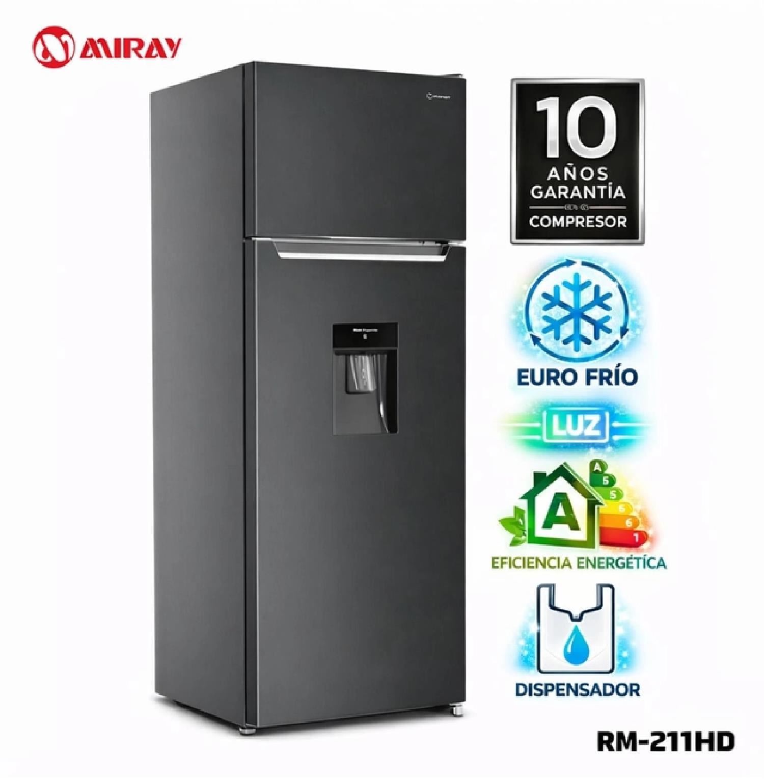 Refrigeradora Miray RM-211HD Eurofrío 211 L - Black Inox