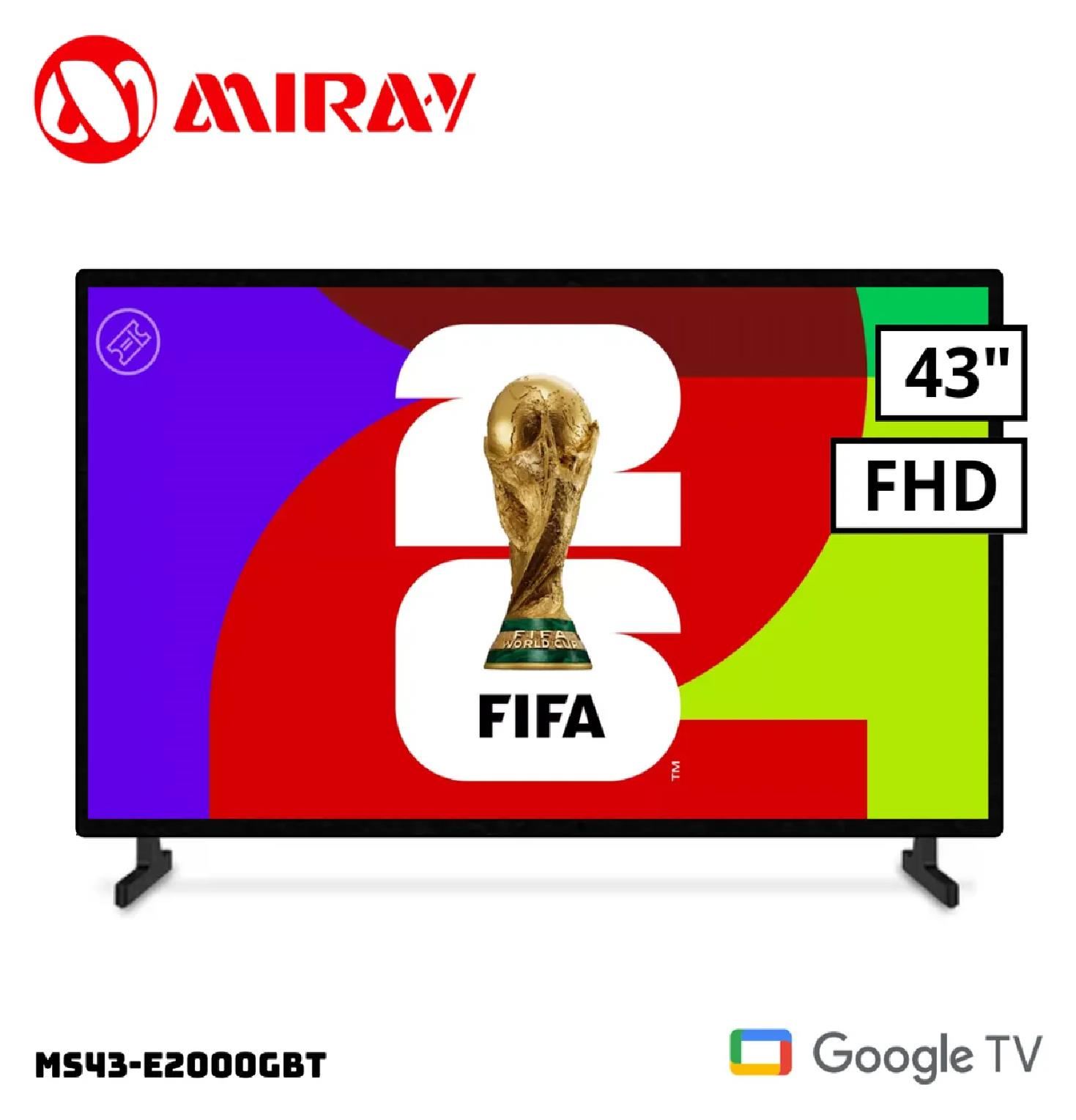 Televisor Miray Google TV LED FHD 43" MS43-E2000GBT - Negro