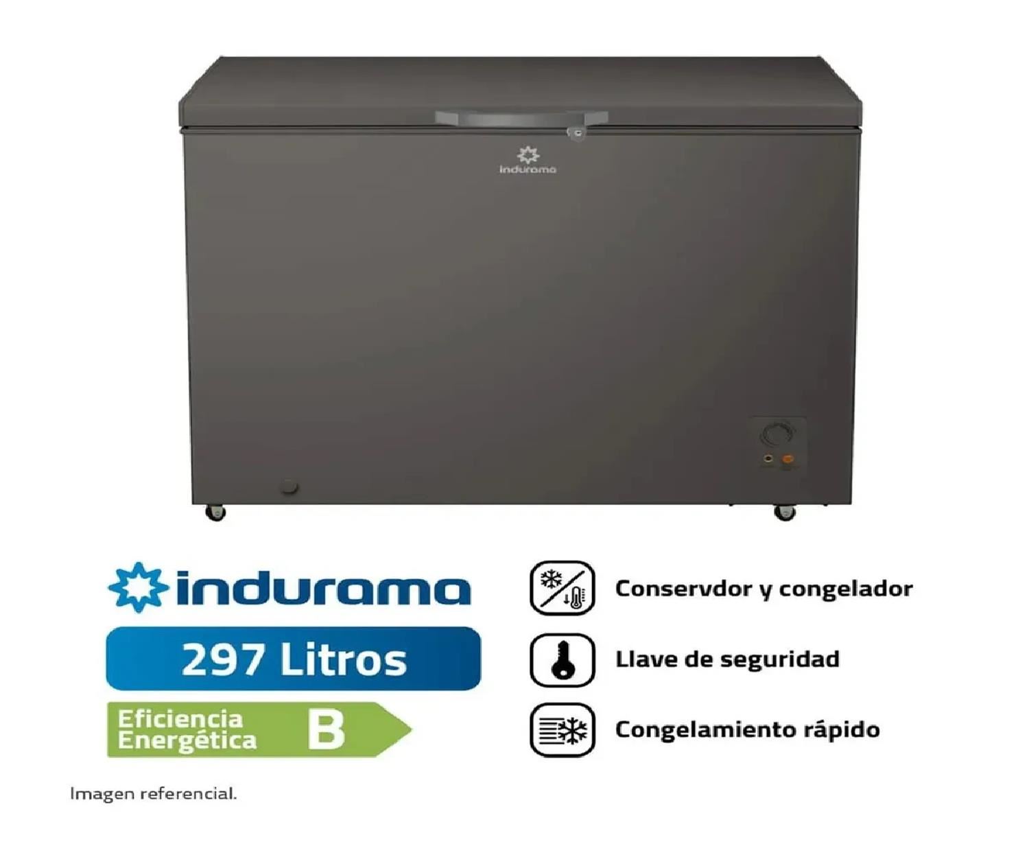 Congeladora Indurama CI-320DG 297L Defrost – Plomo