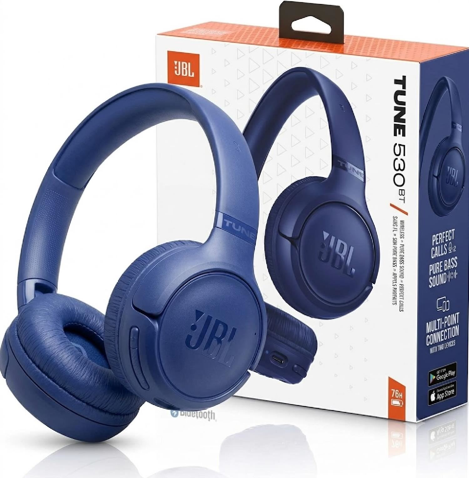 Audífonos Bluetooth JBL Tune 530BT con Diseño Plegable - Azul