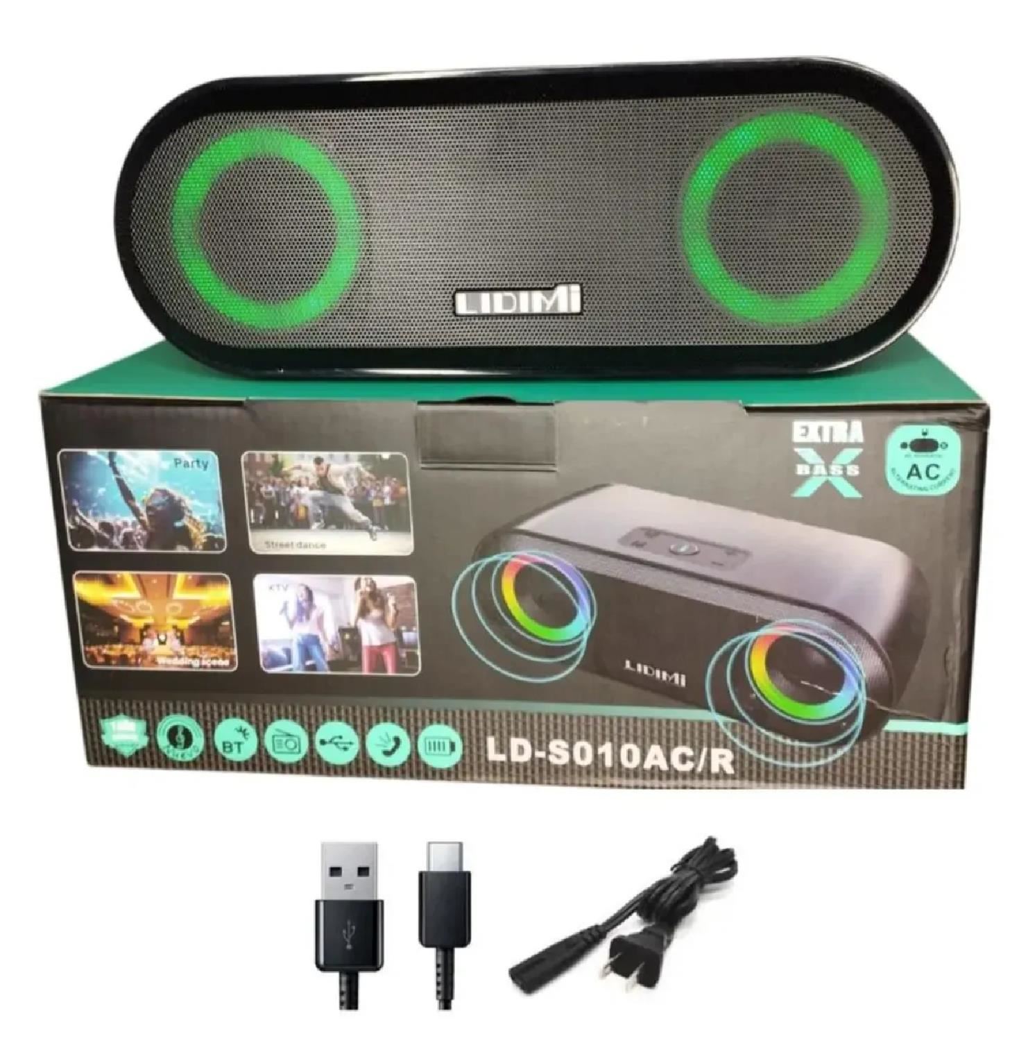 Parlante Portátil Lidimi LD-S010AC/R 40 W Bluetooth con Luces RGB