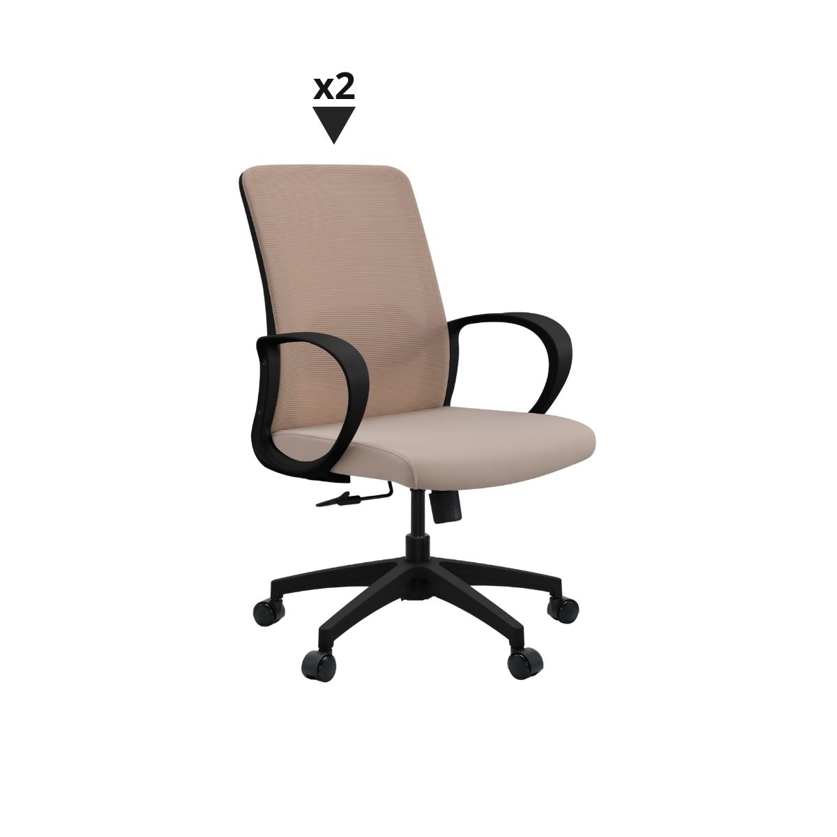 PACK CON 2 SILLAS LACOSTE BEIGE CLARO GIRATORIA