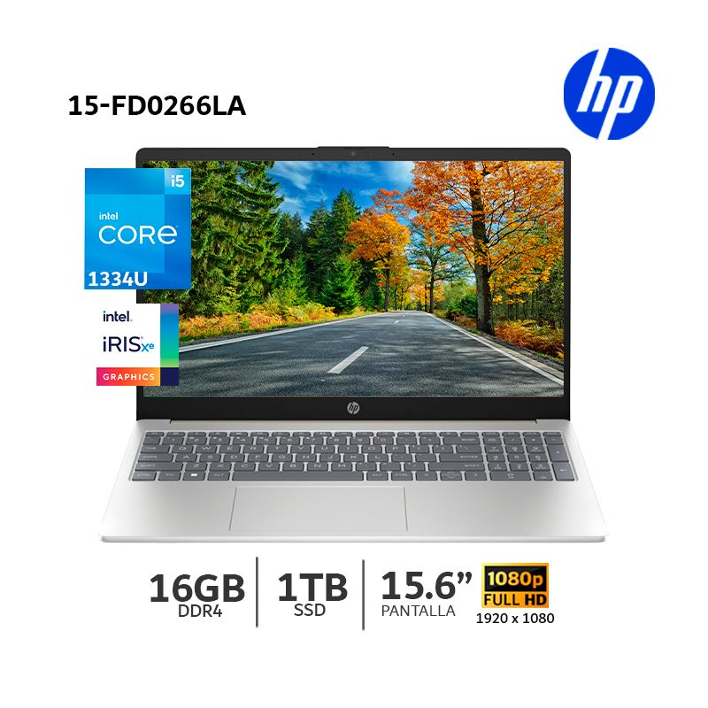 LAPTOP HP 15-FD0266LA 15.6″ FHD IPS/ CI5-1334U / 16GB Ram/ 1TB SSD-B9TY5LA