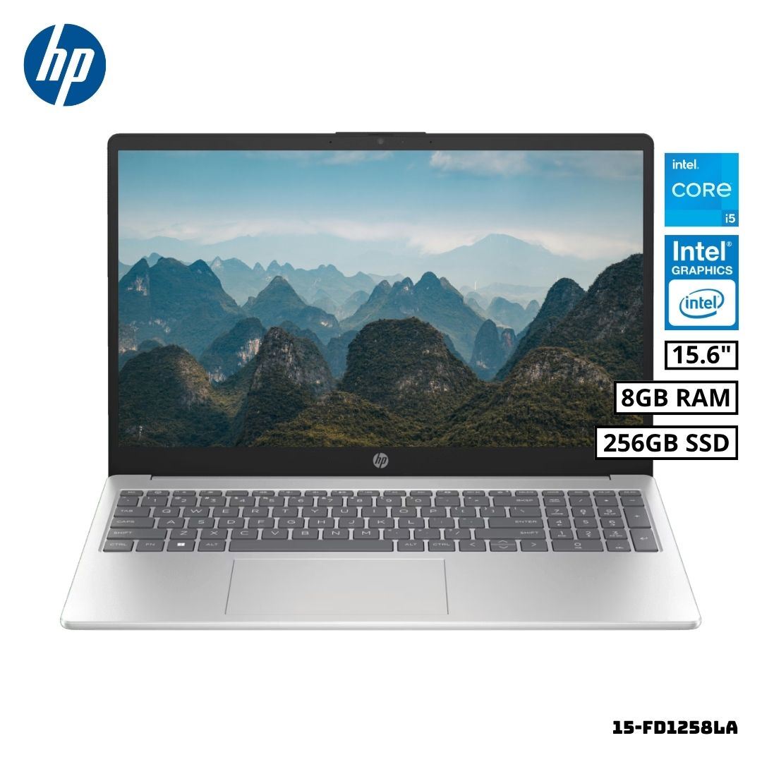 LAPTOP HP 15-FD1258LA 15.6 FHD INTEL CORE i5-120U 8GB RAM 256GB SSD