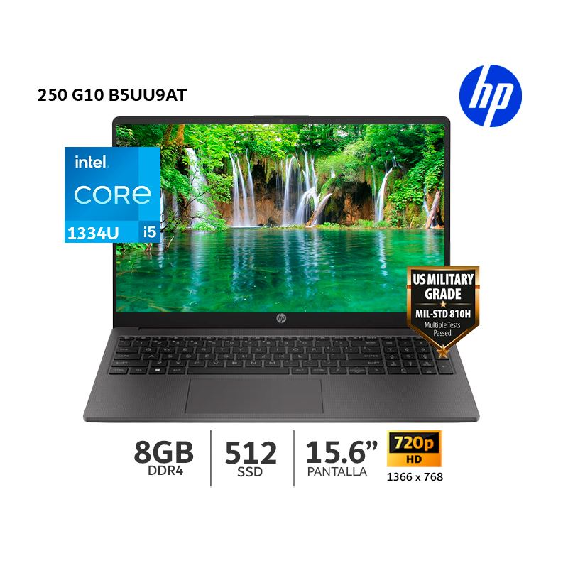 Laptop HP 250 G10 Intel Core i5-1334U, 8Gb Ram, 512Gb SSD, 15.6” HD-B5UU9AT