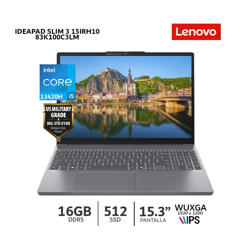 Laptop Lenovo IdeaPad Slim 3 15IRH10 i5-13420h 16Gb Ram, 512Gb SSD-83K100C3LM