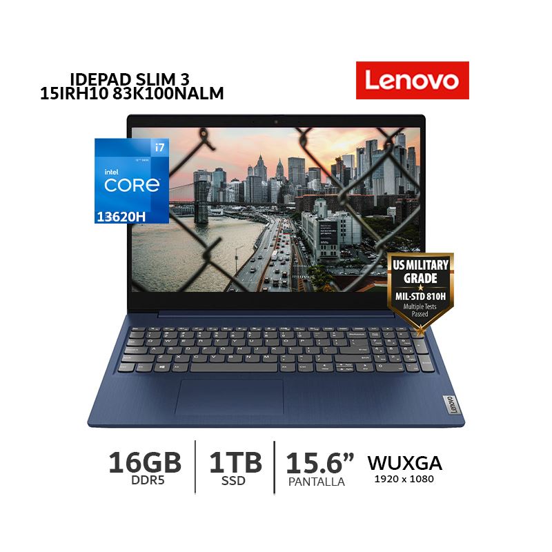 Lenovo Idepad 3 15Irh10, 15.3 Wuxga Ips, Core I7 ,16Gb Ram, 1Tb Ssd - 83K100Nalm