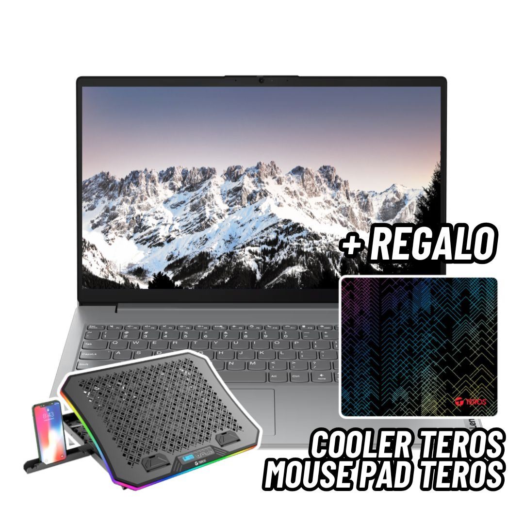 LAPTOP LENOVO V15 G4 AMN 15.6 FHD AMD RYZEN 5 7520U 8GB RAM 256GB SSD + COOLER TEROS + MOUSE PAD