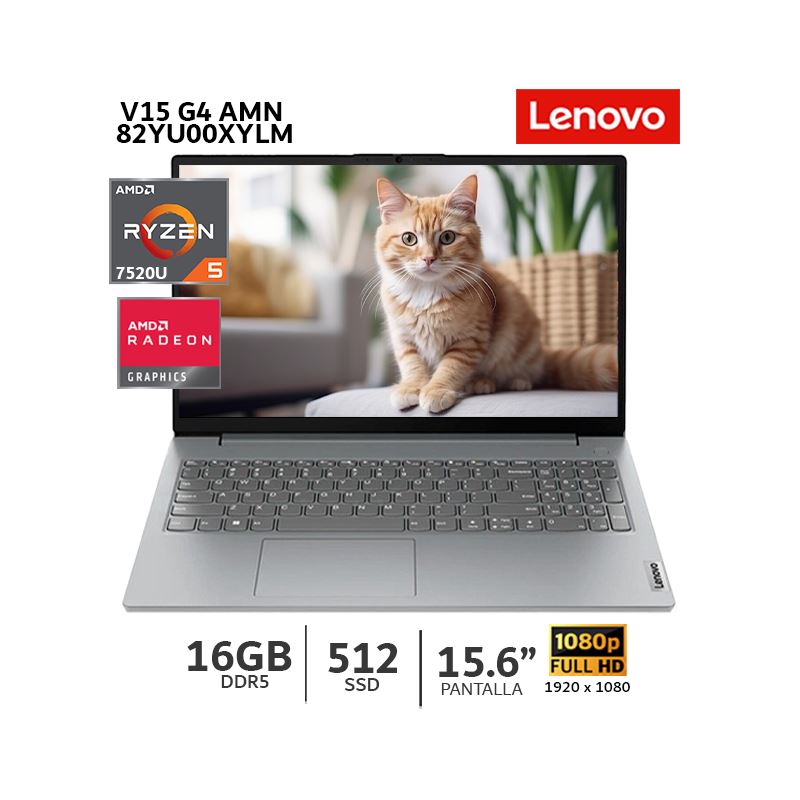 Lenovo V15 G4 AMN Ryzen 5 7520U 15.6" 16GB 512 SSD Wind 82YU00XYLM