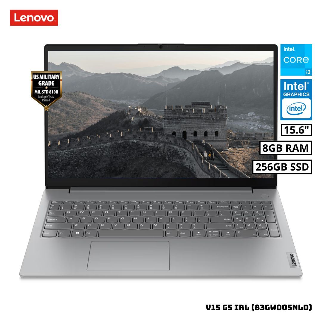 LAPTOP LENOVO V15 G5 IRL 15.6 FHD INTEL CORE i3-1315U 8GB RAM 256GB SSD
