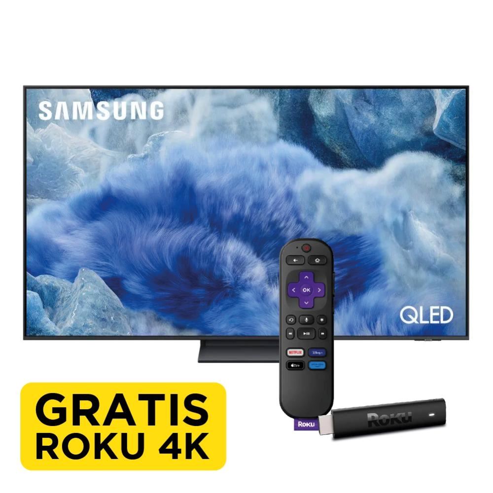 TV Samsung 55" FHD 4K Smart QN55Q7FA + Convertidor a Smart TV Roku 4K