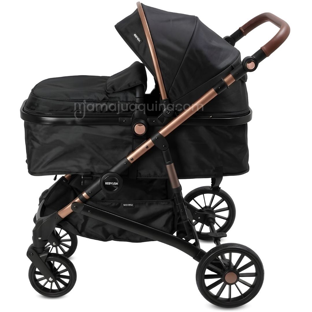 Coche Moisés Travel System «INFINITIVE GOLD II» de Lujo Black