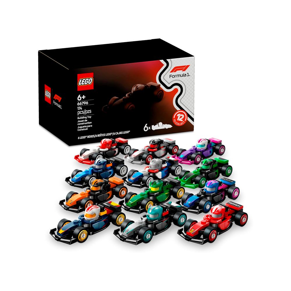 LEGO F1 Collectible Race Cars 6 Pack Building Set 66796