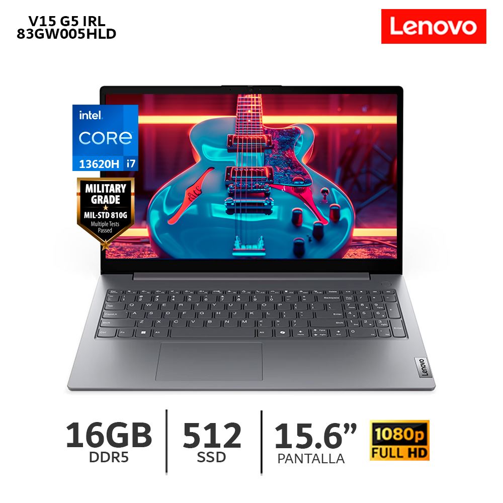 Laptop Lenovo V15 G5 IRL Ci7-13620H/ 16Gb Ram/ 512Gb SSD/ 15.6” FHD-83GW005HLD