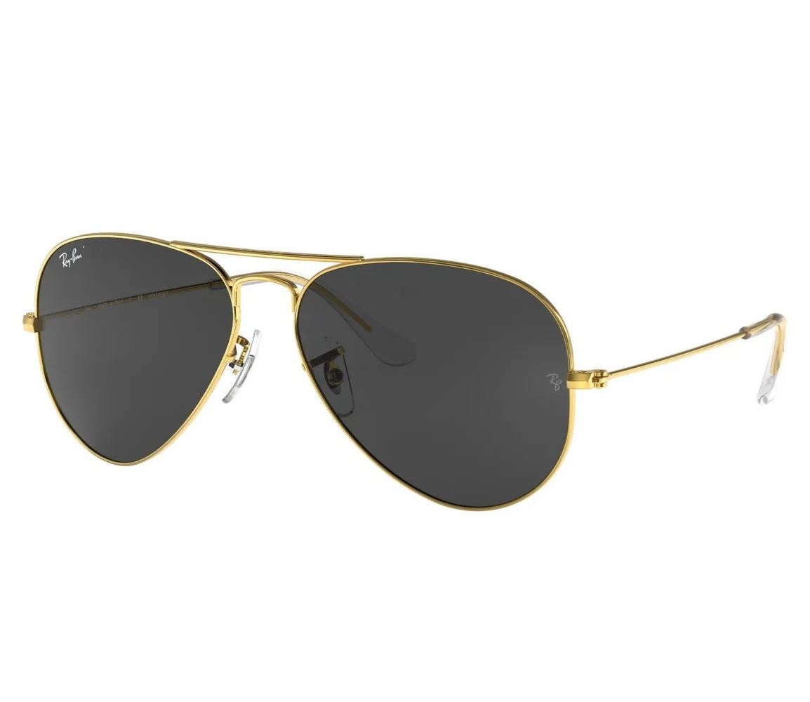 LENTES DE SOL AVIADOR CLASICO RB3025 ORO PULIDO LUNA NEGRA