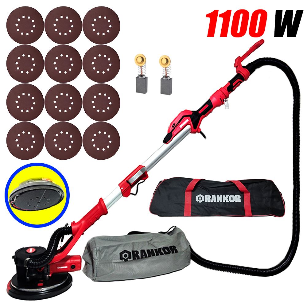Lijadora Industrial Pared Techo Drywall Paneles Yeso 9″ Rankor RDS110001 1100W