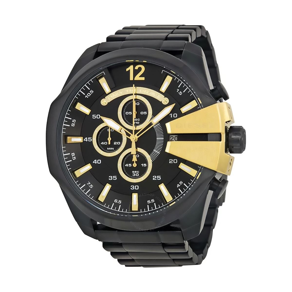 Reloj Diesel Dz4338 Mega Chief Gold and Black Genuino para Caballero