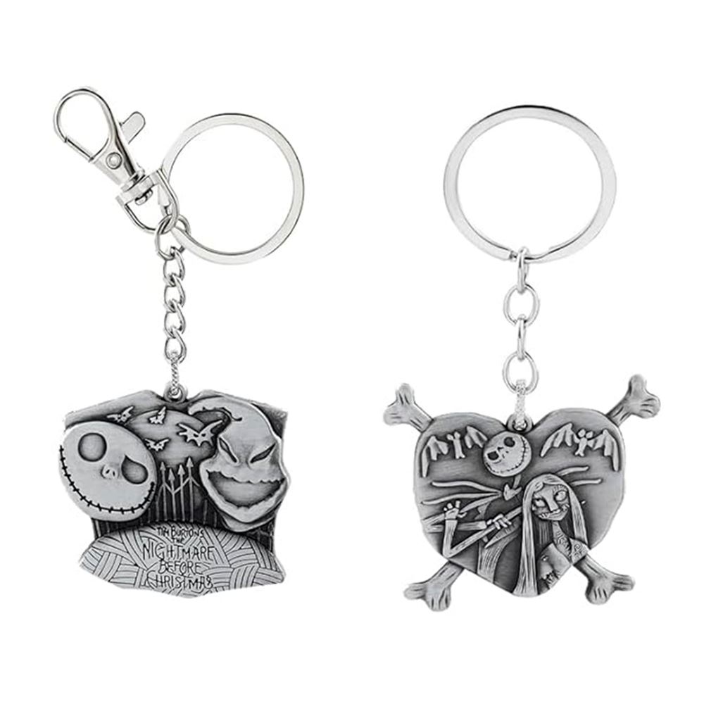 Llaveros con dijes de película Jack and Sally